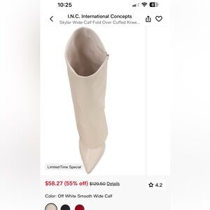 Inc knee boots 
Cream
Brand new